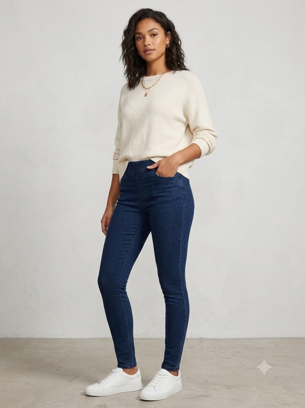 Lucky Brand Bridgeport Pull On Denim Leggings Jeggings Dark Wash Size XL